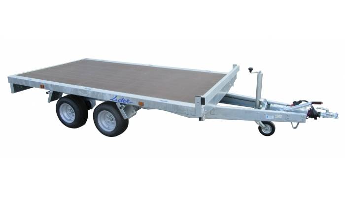 Remorque porte voiture LIDER - 39790 - roues dessous - - double essieu -  2700 kg